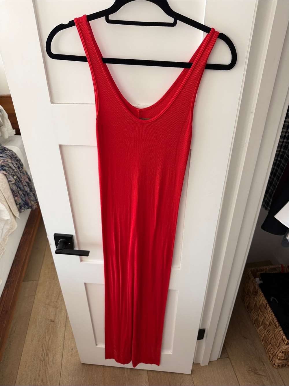 Enza Costa Vibrant Red Sleeveless Maxi Dress